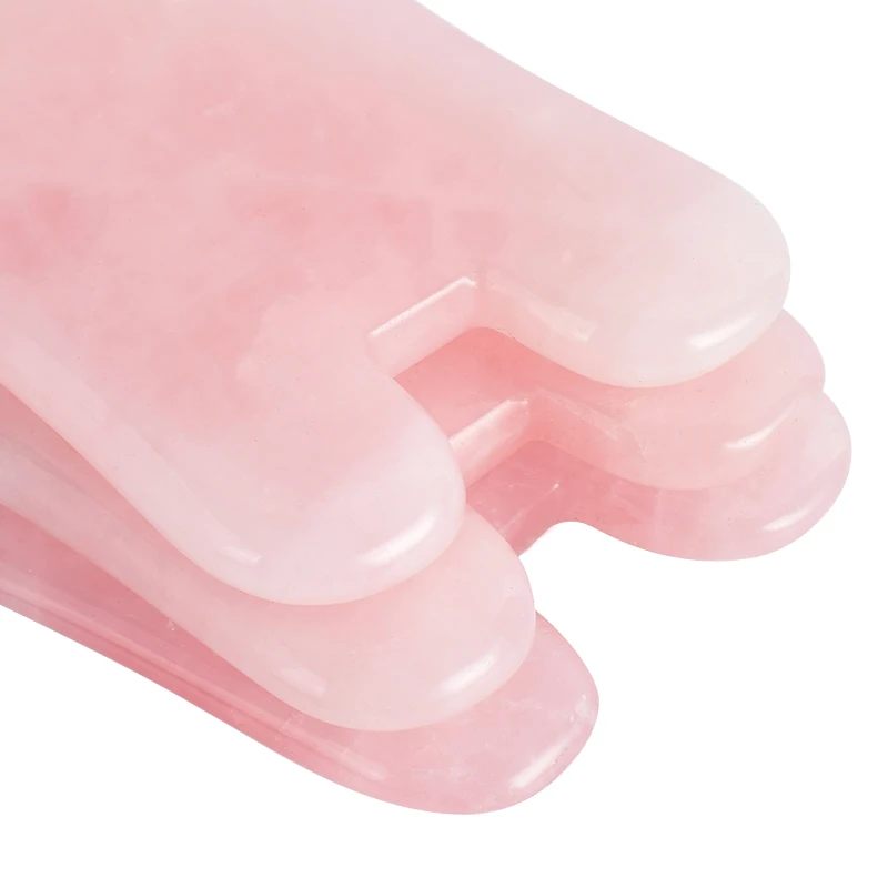 Натуральный розовый кварц гуаша скребок доска лицевая нефрит Гуа Ша массаж тела