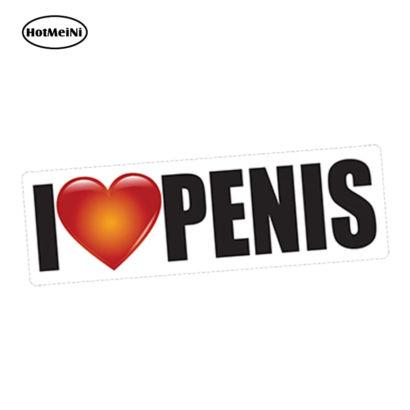 Забавный автомобильный Стайлинг HotMeiNi, 13 см X 3,9 см, Виниловая наклейка «I LOVE PENIS», стикер на бампер или окно, шутка о розыгрыше, Водонепроницаем...