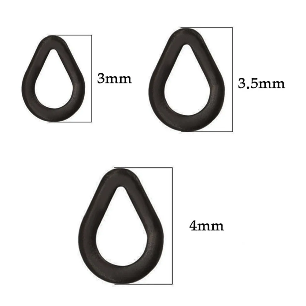 

50 Pcs European Style Carp Boilie Pear-shaped Flakes Bait Ring Hair Rope Ring Pear-shaped Ring Ring Terminal Carp Fishing Tackle