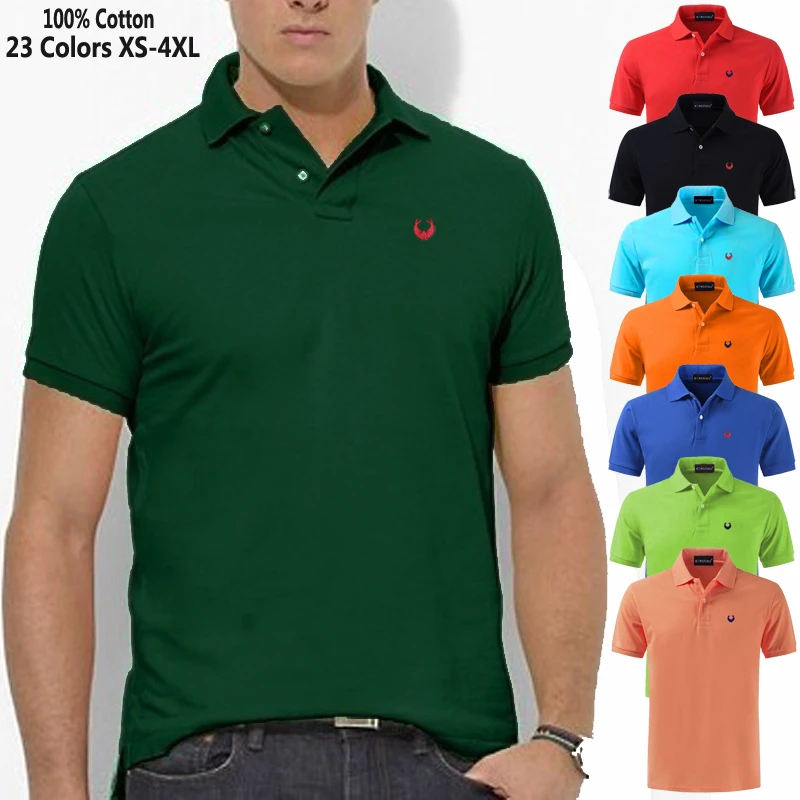 

100% Cotton High Quality New-Design XS-5XL Mens Polos Shirts Casual Short Sleeve Polos Homme Sport Wear Fashion Summer Tops