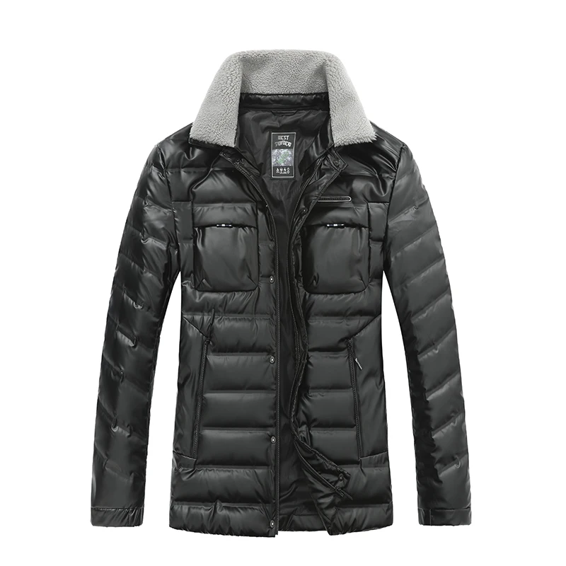 Down jacket for men winter new fashion brand work jacket warm 90% white duck down  classic  trend men's clothing