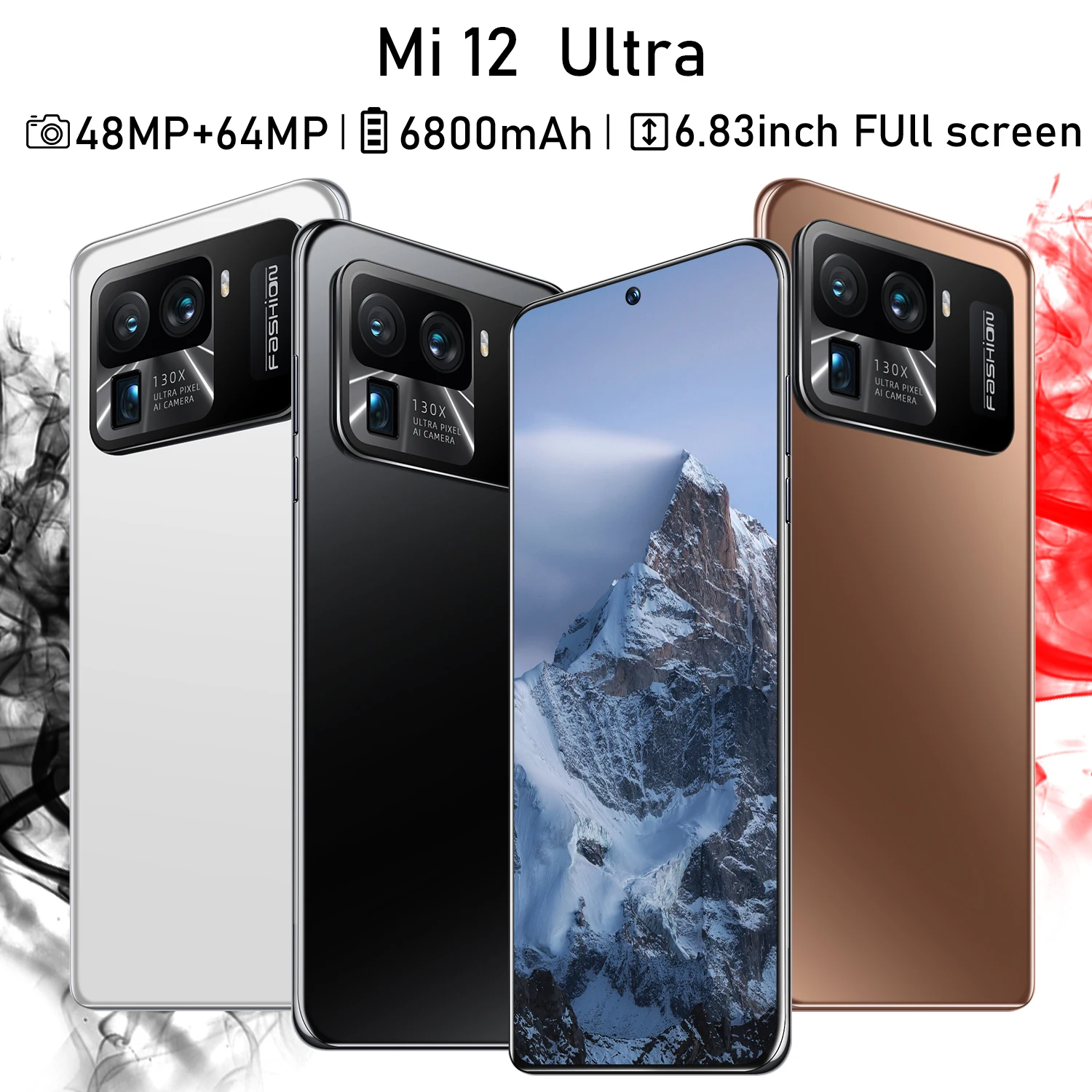 

Global version Mi 12 Ultra Smartphone 6.83inch 16GB+512GB Snapdragon 888 48MP+64MP 6800mAh Unlock Cellphone 4G/5G celulares