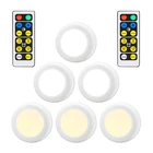 Беспроводной светодиодный светильник с регулируемой яркостью и сенсорным датчиком, теплый белый + белый свет под аналогичным цветом, лампа для гардероба, чулана, кухни, удаленный ночной Светильник