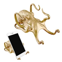 brass octopus home decoration antique copper animal figurines miniatures desk ornament accessories creative table tea pets craft