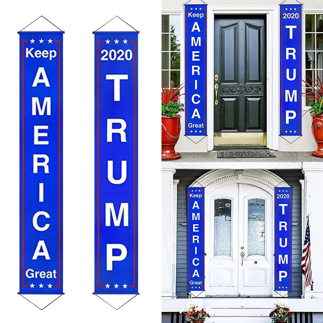 Новый Трамп шаблон Рождество баннер дверь картина висячий знак вечерние|Флаги
