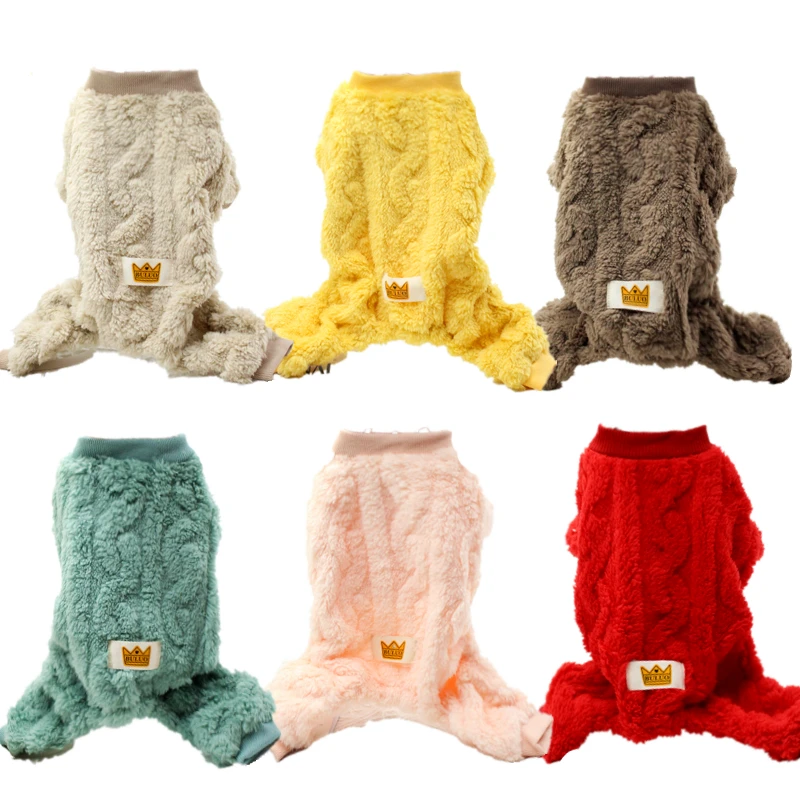 

Fleece Pet Dog Clothes Sweaters Winter Pet Clothing for Small Dogs Warm Coat Outfit for Cats Clothes Woolly Soft Dog Pajamas