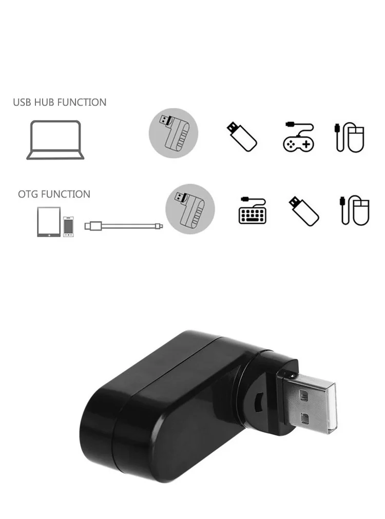 Высокоскоростной Micro Mini 4 порта 2,0 usb-хаб сплиттер адаптер для ноутбука ПК ноутбук приемник периферийные устройства для компьютера аксессуары