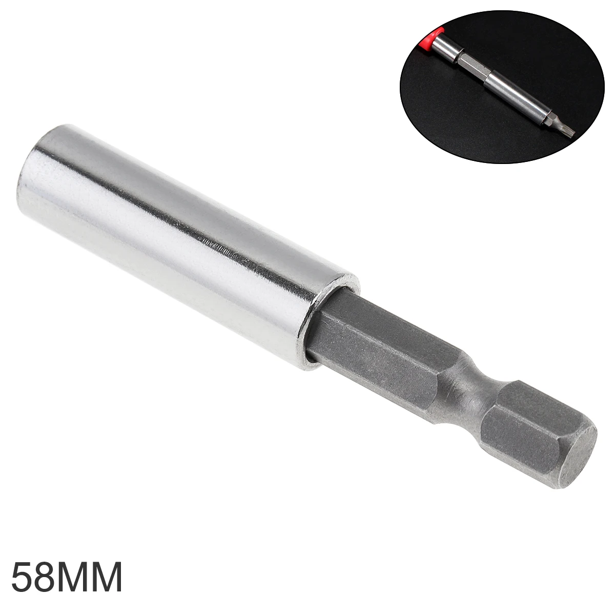 

58mm Hex Shank Screwdriver Bit Extention Rod with Magnetic Extension Positioning Rod Socket Extension