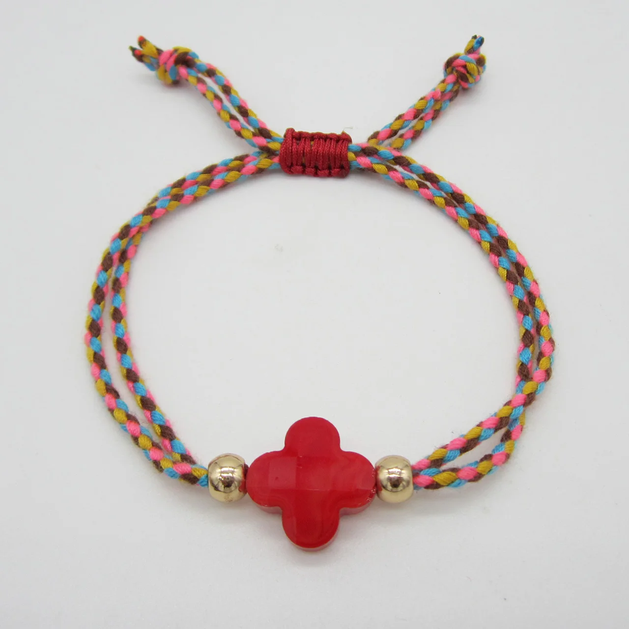 

Crystal Four Leaf Clover Bracelet for Women Adjustable Rope Bracelet Bohemian Charm Bracelet Fashion Jewelry Gift Wholesale