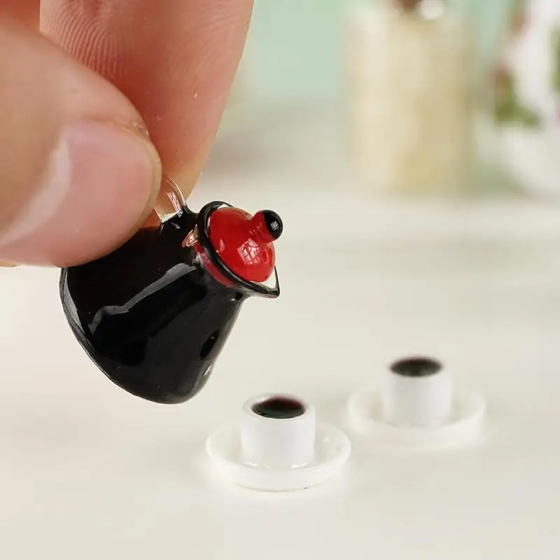 1:12 миниатюрная каучуковая мини кофеварка модель карманного типа аксессуары для