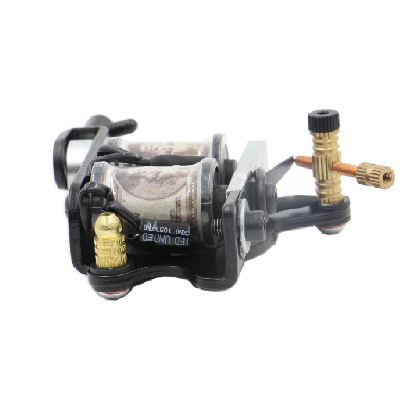 Новинка катушки для тату машинки 10 палочек черного/серебряного цвета железная