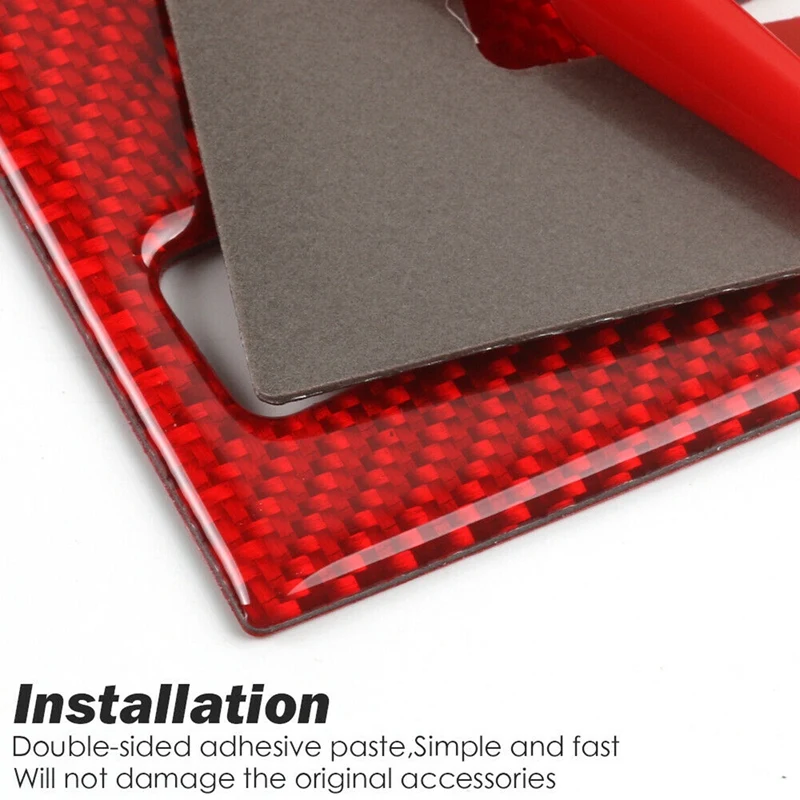 

1Pcs Car Red Carbon Fiber CD Panel Cover Trim Sticker for Nissan GTR R35 SpecV 2009