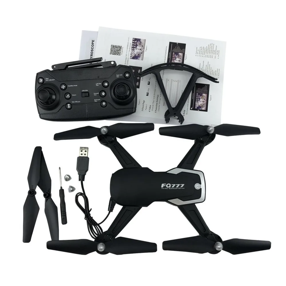 FQ777 FQ40 2,4G Mini WiFi FPV с 480/720P HD камерой режим удержания высоты в реальном времени складной Радиоуправляемый Дрон Квадрокоптер RTF
