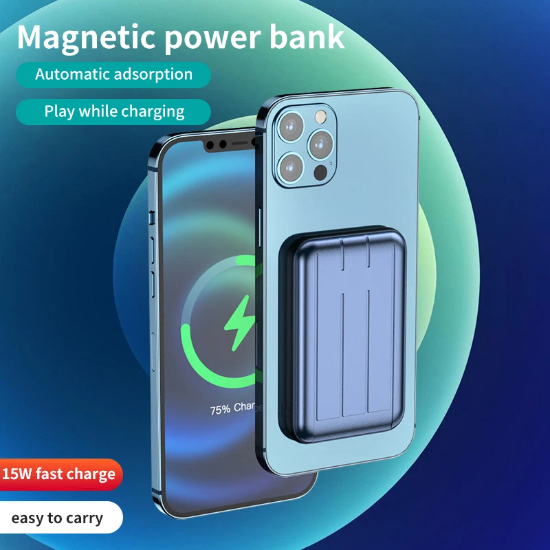 

20W Fast Magnetic Wireless Portable Charger For Magsafe Charger Power Bank For iphone 12 xaiomi Mobile Battery Large Capacity