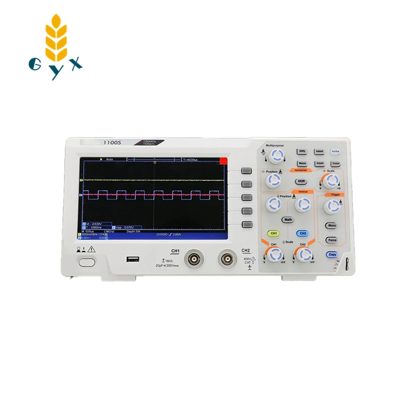 

New instrument digital oscilloscope 100MHZ dual-channel storage color screen oscilloscope