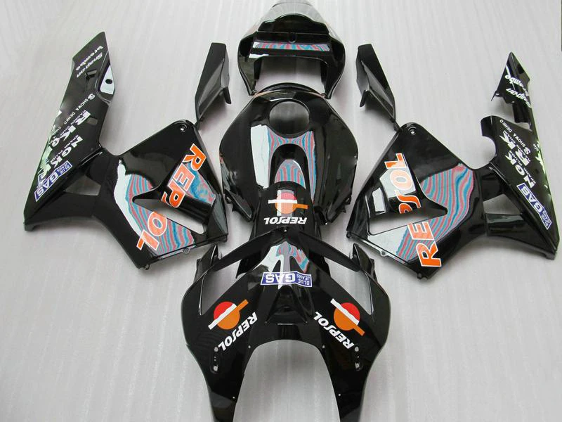 

BLACK REPSOL# Injection Fairings kit for HONDA CBR600RR F5 2003 2004 CBR600RR F5 03 04 Motorcycle Bodywork