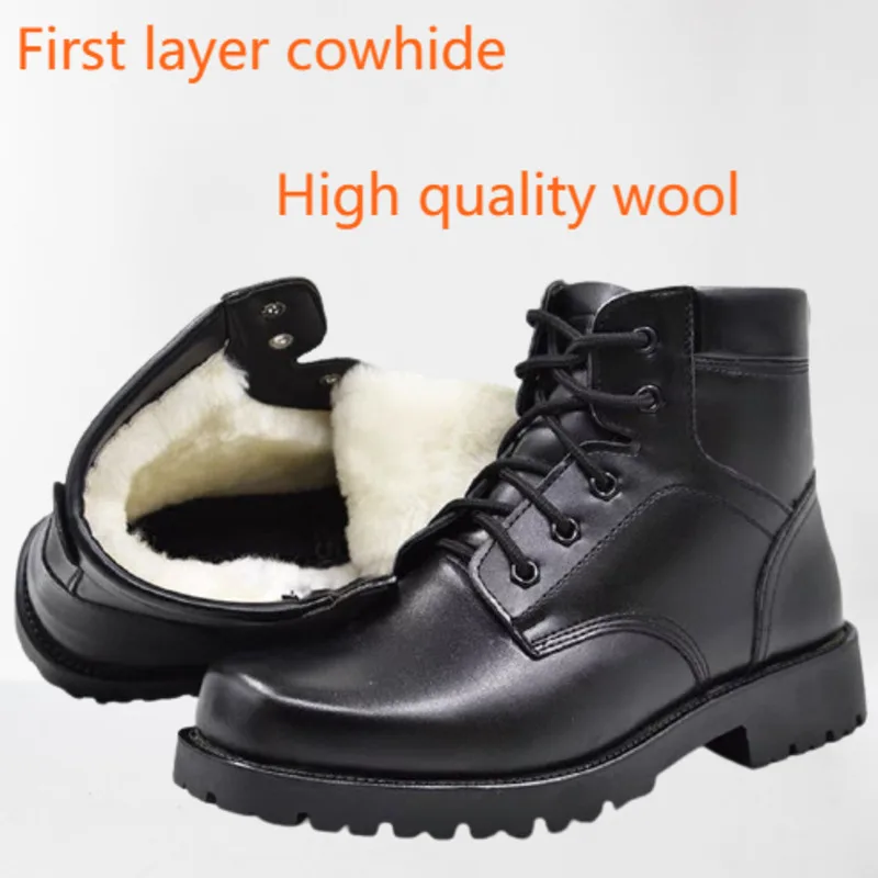 

Новые кожаные сапоги из хлопка, зимние сапоги из шерсти, высокие сапоги из хлопка, зимние сапоги из плюша, кожаная хлопковая обувь, сапоги дл...