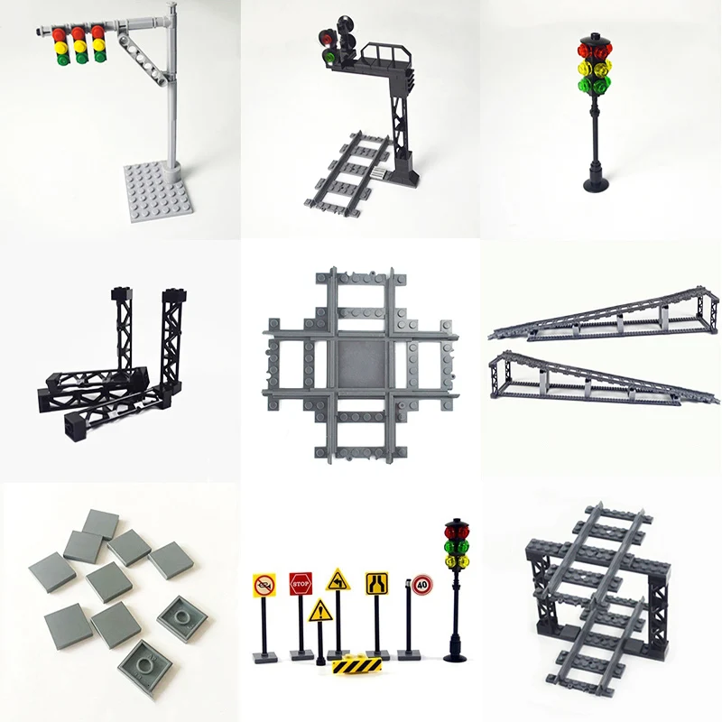 Треки городского поезда мини знаки сигнальные лампы модель Trein пересечение
