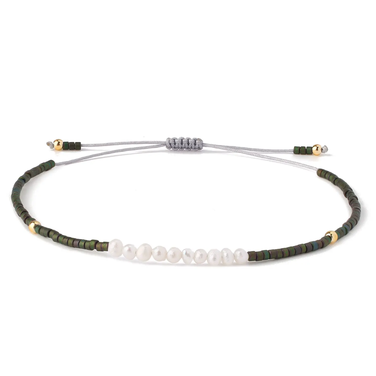 

QUANCHI Miyuki Bracelet Jewelry Boho Golden Beads Fashion Pearl String Cuff Charm Women Girl Bracelets Bangle Wholesale-11P