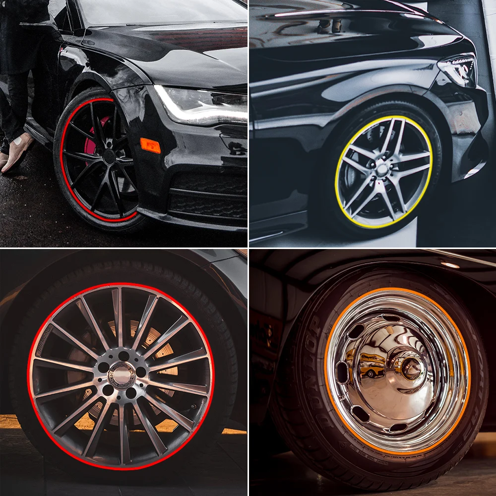 car Styling Vehicle Rim Sticker Color Tire Guard Line for KIA-SPORTAGE MAZDA-6 Series vw-GOLF VI HONDA-fit | Автомобили и