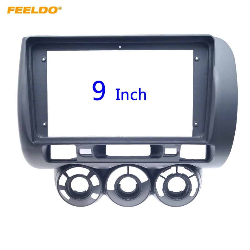 FEELDO Car 2Din набор рамов для Honda Fit городской Джаз 2006 (RHD) 9 &quotDVD панель рамка Установка