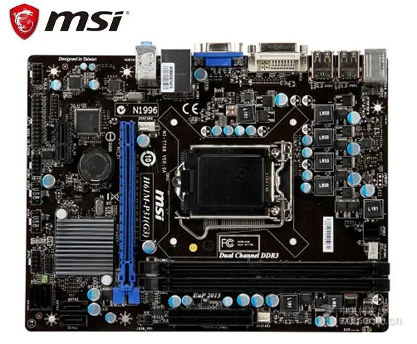 Оригинальная материнская плата MSI H61M P31(G3) DDR3 LGA 1155 H61 б/у для настольного