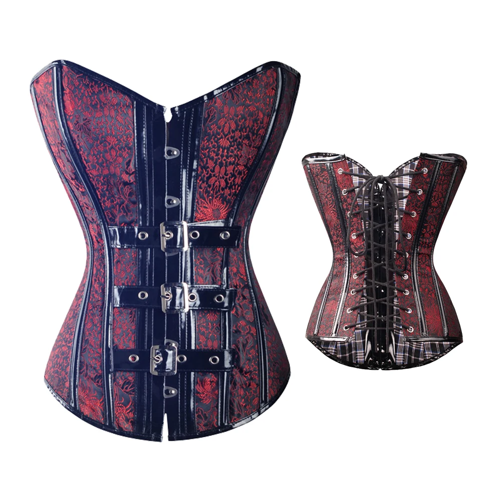 Корсет женский в стиле стимпанк пикантная жаккардовая одежда готическом бюстье