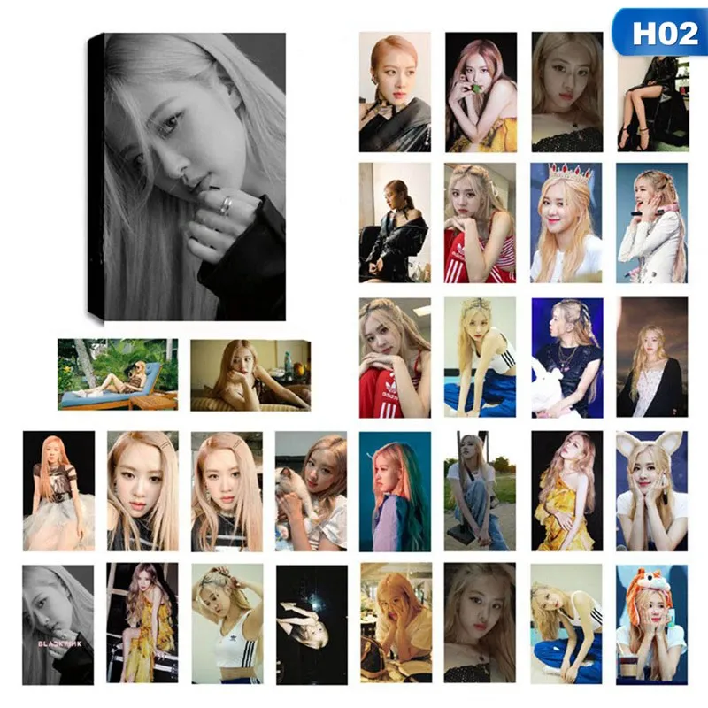 30 шт./компл. KPOP BLACKPINK альбом самодельные Бумага ЛОМО карта фото плакат Фотокарта вентиляторы подарок коллекция набор канцелярских принадлежностей - Цвет: H02