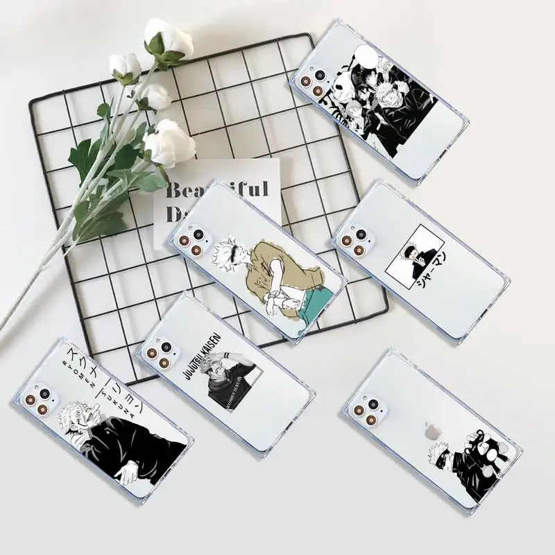 

Anime Jujutsu Kaisen Phone Case Transparent for iPhone 7 8 11 12 se 2020 mini pro X XS XR MAX Plus