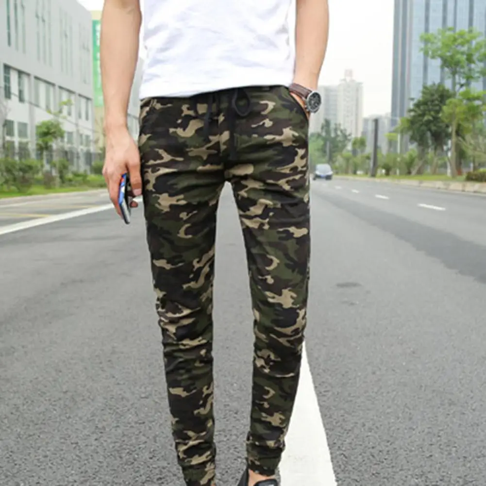 

Men Sporty Camouflage Color Pockets Waist Drawstring Long Skinny Cargo Pants Men Long Skinny Cargo Pants Men Long Skinny Cargo P