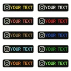 Логотип Instagram, 10x2,5 см, вышивка, индивидуальное название, значок в полоску, нашивки с утюгом или Velcros