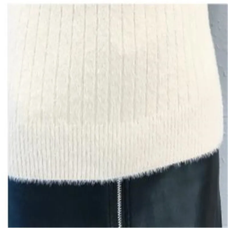 

Faux Velvet Women Sweater Pullovers Autumn Winter 2019Fashion Slim Knitted Tops Jumper Female Casual Long Sleeve Pull Femme H163