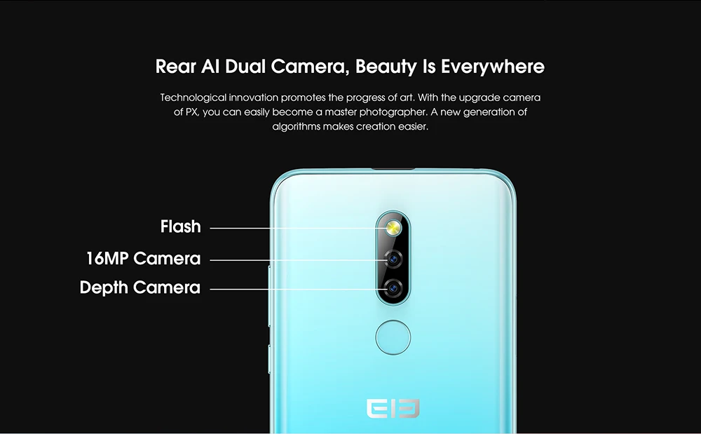 Elephone PX 4G смартфон 6,5 дюймов FHD полноэкранный Восьмиядерный 4 Гб ОЗУ 64 Гб ПЗУ 16 МП всплывающая камера Android 9,0 type C мобильный телефон