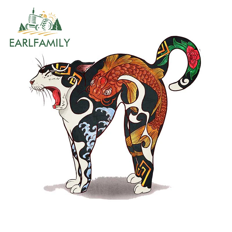 

EARLFAMILY 13 см для Horitomo Monmon, персональная виниловые наклейки на машину наклейка, водонепроницаемое мультяшное украшение, подходит для фургона на колесах