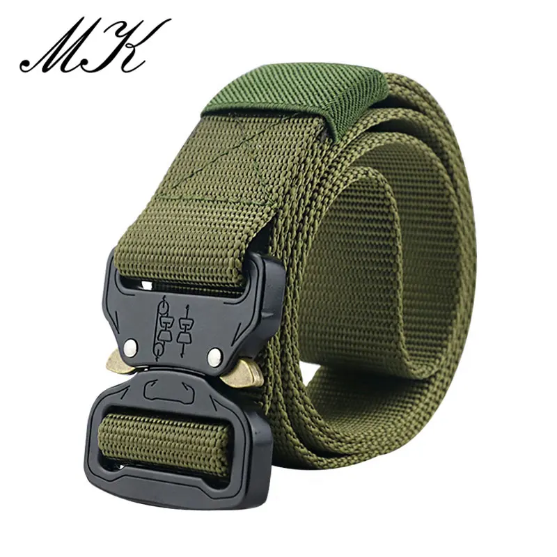 Military Equipment Combat Tactical Belts for Men Army Training Nylon Metal Buckle Waist Belt Outdoor Hunting Waistband