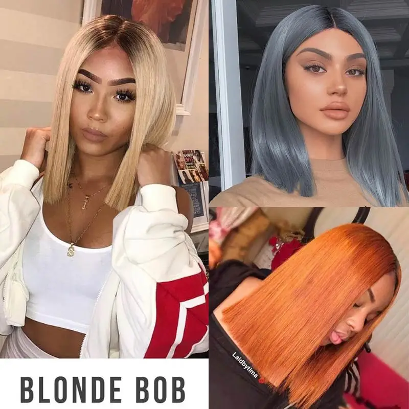 Шелковистые прямые короткие парики Ребекка из человеческих волос на сетке