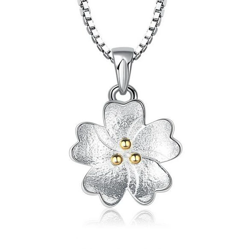 OMHXZJ оптовая продажа модные подвески в виде цветка вишни для женщин и девушек