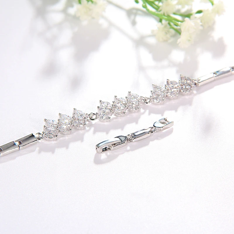 Браслет jinzeyi женский с инкрустацией из циркония Ювелирное Украшение стразами AAA