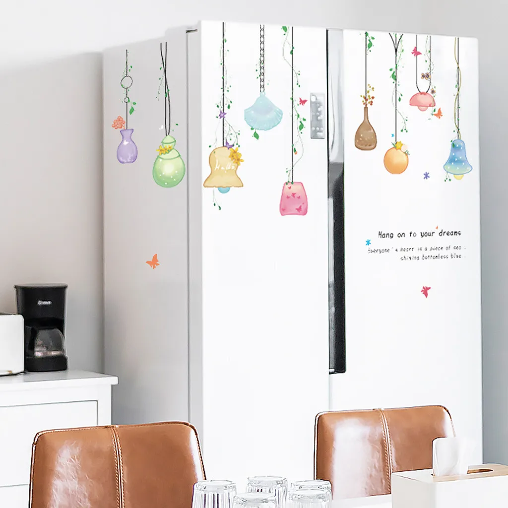 Наклейка KAKUDER стена мультяшный корпус лампы наклейки из ПВХ украшение для