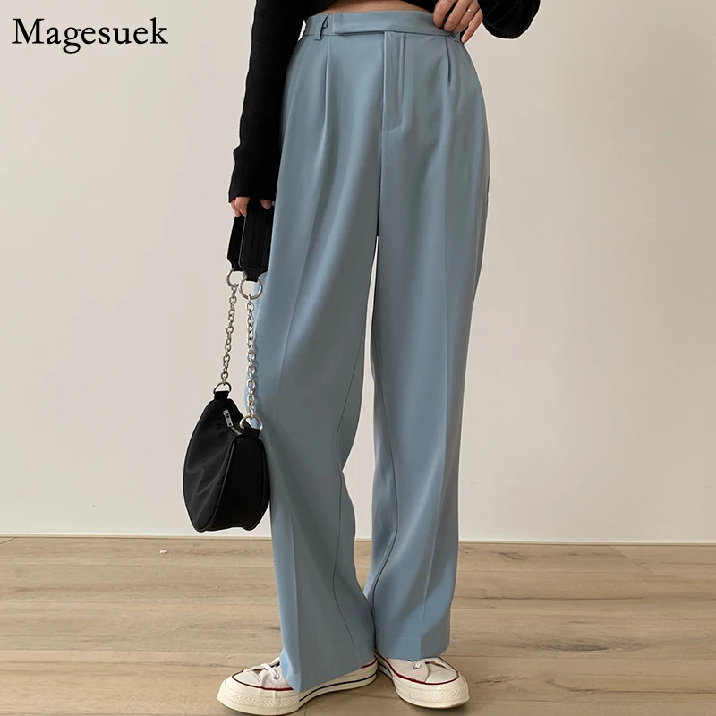 

Autumn New Korean All-match Pants Women 2021 Loose Slim Straight Women Pants High-Waist Sweatpants Women Casual Trousers 10718