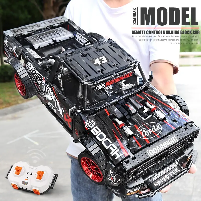 

High-Tech Car Model Compatible With MOC-34316 Fords Mustang F-150 Hoonitruck Building Blocks Bricks Assembled Birthday DIY Gifts