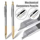 Металлический механический карандаш 2 мм3 мм, пластиковые автоматические свинцовые карандаши для профессиональных плотников, строителей, рисование, инженерная маркировка