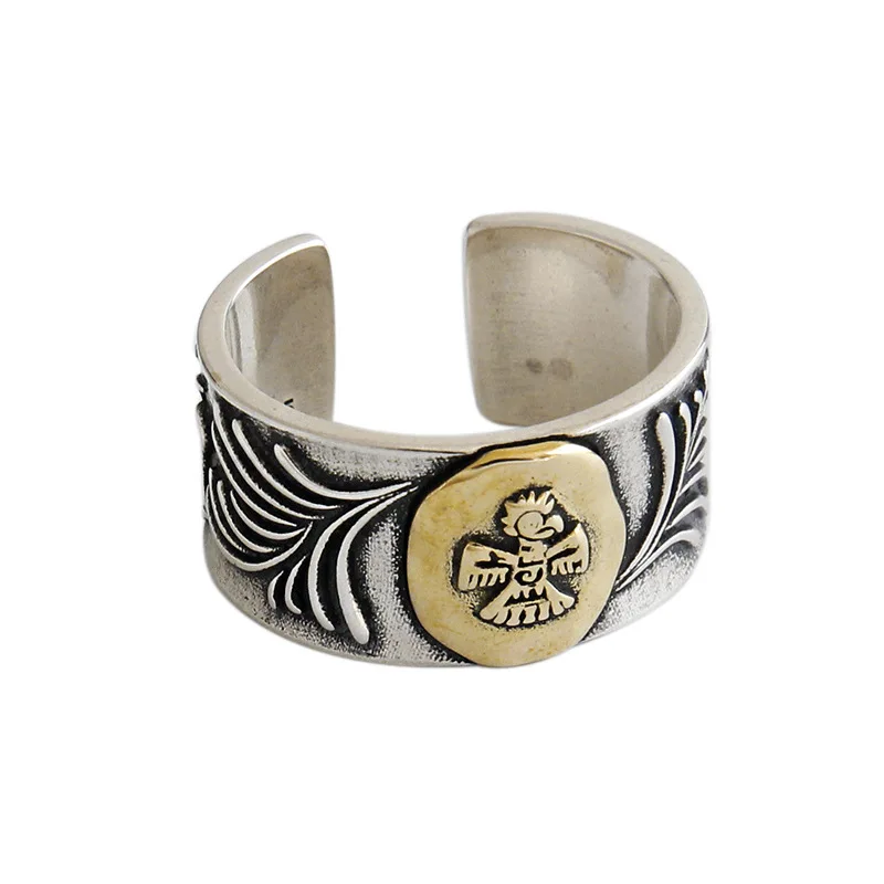 

Регулируемое кольцо из чистого серебра 925 пробы, винтажные кольца для женщин, маленький Орл, ширина, ретро, открытие, личный Подарок на годов...