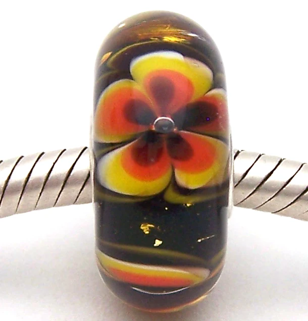 

PJG1275 100% S925 Sterling Silver Beads Murano Glass beads Fit European Charms Bracelet charms diy jewelry Lampwork GlassBeads