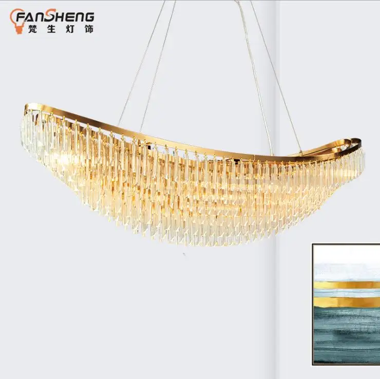 Светильник роскошный зал хрустальная люстра для ресторана постмодерн