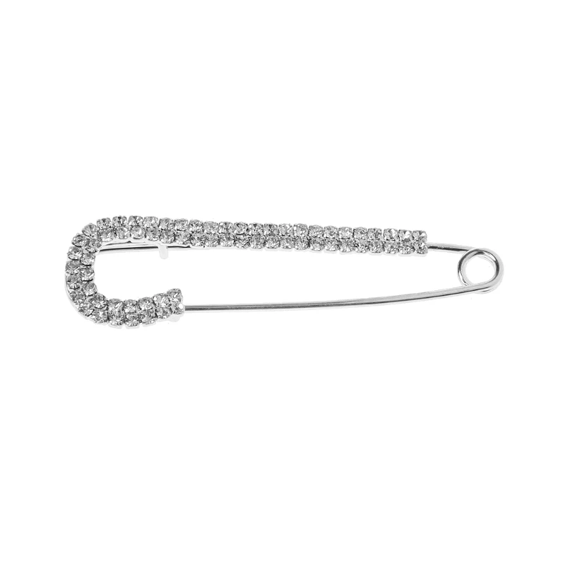 Safety Pins Women Crystal Brooches Sliver Gold Catch Scarf or Lapel Jewelry | Украшения и аксессуары