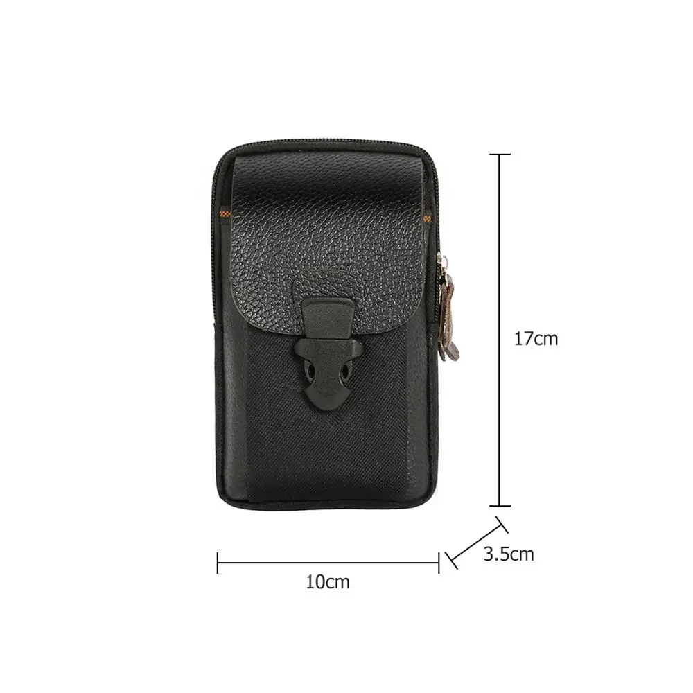 

Black Coffee Zipper Waist Bags For Men 2020 Durable Small Card Holder 6 inch Phone Packs Belt Bag Fanny Pack Convenient Purse
