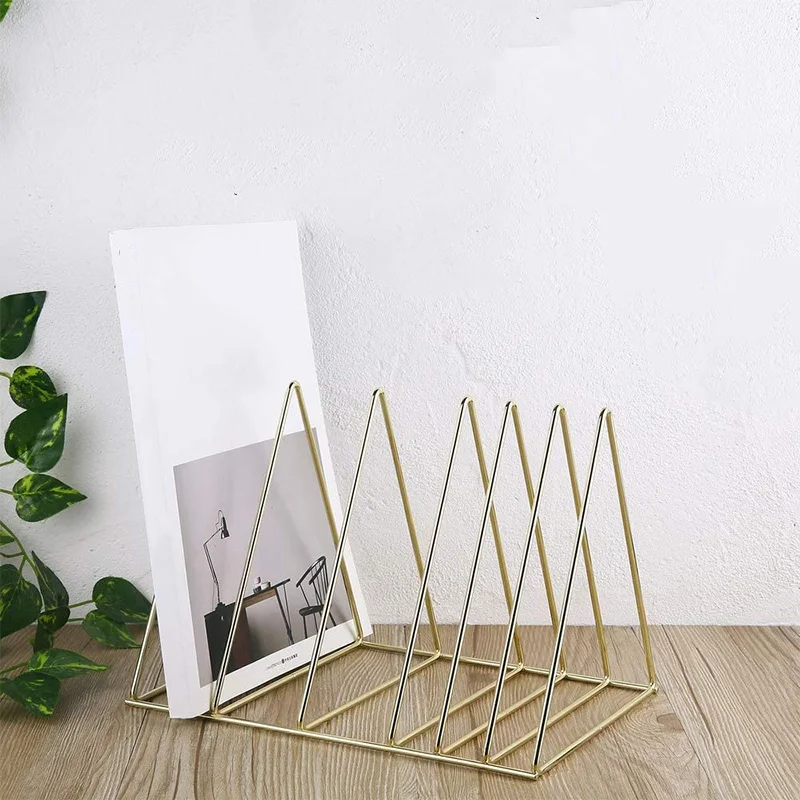 Держатель для файлов металлическая настольная книжная полка Книжная подставка