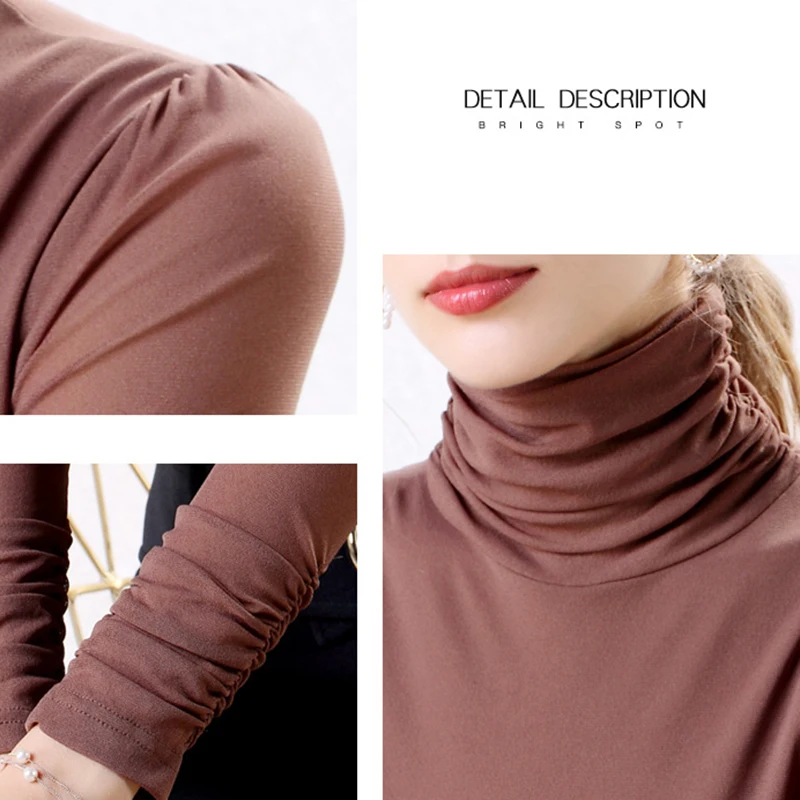 Женская блузка с высоким воротником gkfnmt красная облегающая длинным рукавом