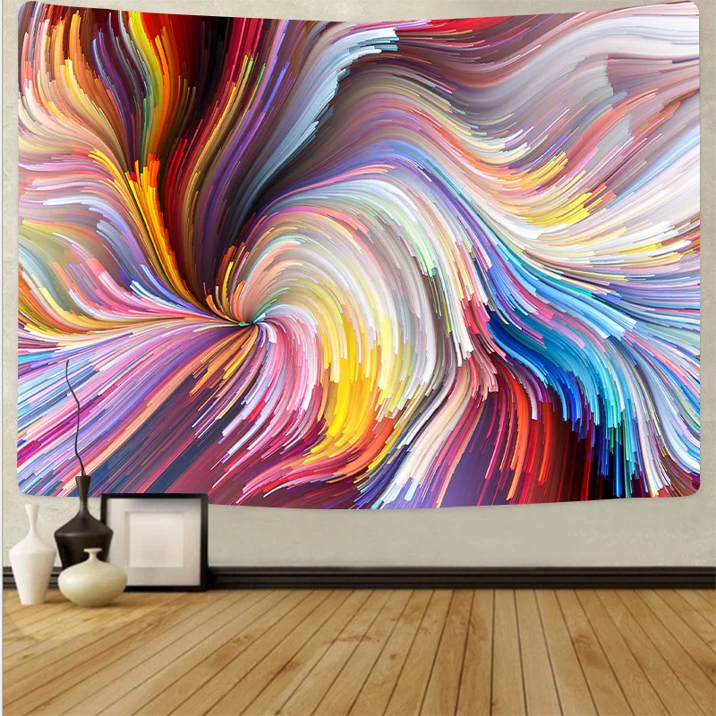 Горячая Распродажа арт поток краски гобелен подвесная люстра цвета ткань